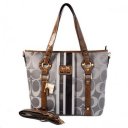 Coach Logo In Signature Medium Grey Totes BET