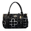 Coach Waverly Big C Logo Large Black Satchels EJR