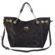 Coach Chelsea In Signature Medium Black Totes AZB