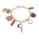 Coach Stripe Charm Gold Bracelets CWJ