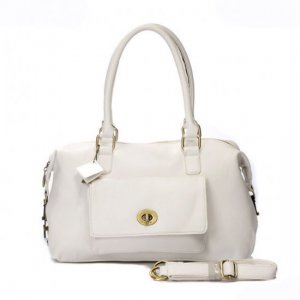 Coach Madeline East West Medium White Satchels ARC