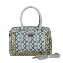 Coach Legacy Haley In Stud Signature Medium Grey Satchels BDM