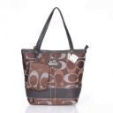 Coach Legacy C Monogram Medium Coffee Totes EQX