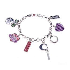 Coach Stripe Charm Silver Bracelets CWI