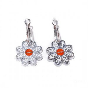 Coach Flower Silver Earrings CVQ