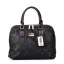 Coach Logo Monogram Large Black Satchels DOQ