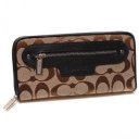 Coach Zip In Monogram Large Black Wallets DUJ