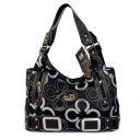 Coach Waverly C Logo Signature Large Black Totes EKD