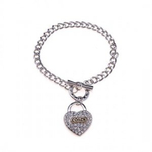 Coach Heart Logo Silver Bracelets BII