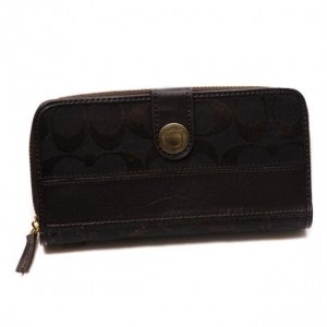 Coach In Signature Large Coffee Wallets CJM