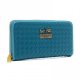 Coach Knitted Logo Large Blue Wallets EGH