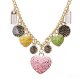 Coach Heart Circle Gold Necklaces CYY