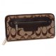 Coach Zip In Monogram Large Coffee Wallets DUK