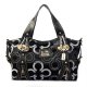 Coach Logo Monogram Medium Black Totes EJN