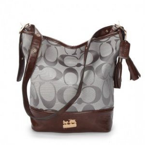 Coach Legacy Duffle In Printed Signature Medium Grey Crossbody Bags ACH