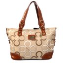 Coach Big C Signature Large Khaki Totes EJD