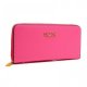 Coach Accordion Zip In Saffiano Large Pink Wallets EUT