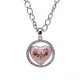 Coach Logo Heart Silver Necklaces CYN