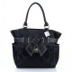 Coach Poppy Bowknot Monogram Medium Black Totes EUA