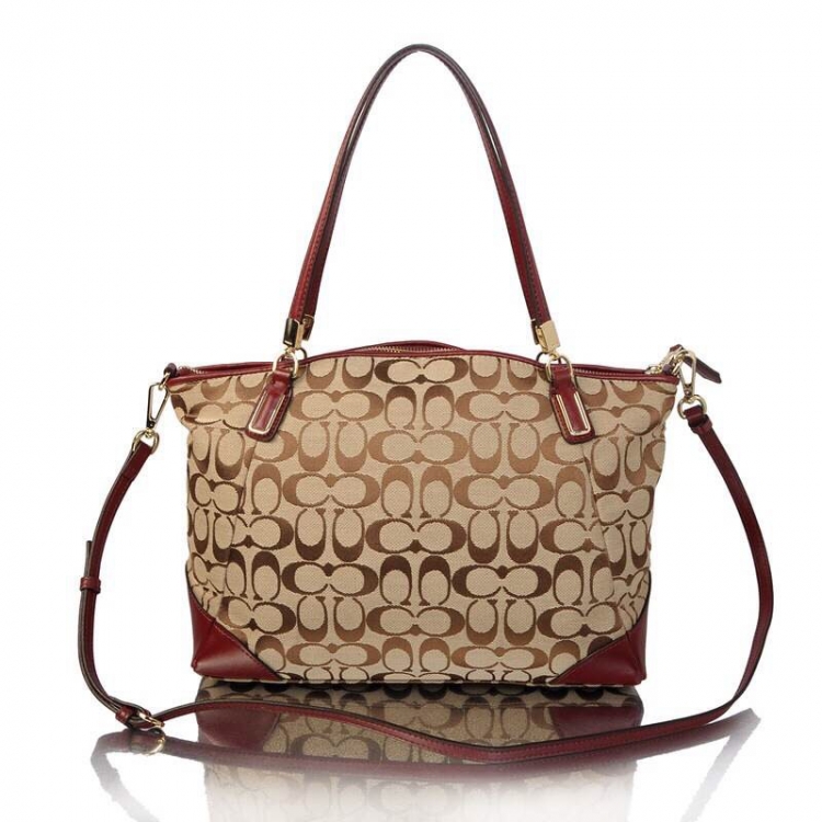 European Style Coach Edie Shoulder Bag In Signature Jacquard - Click Image to Close