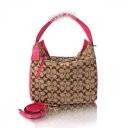 Storage Pocket Coach Turnlock Tote In Signature Jacquard