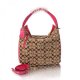 Storage Pocket Coach Turnlock Tote In Signature Jacquard