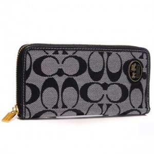 Coach Logo Large Grey Wallets ARM