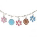 Coach Flower Circle Silver Necklaces CZG