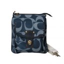 Coach Turnlock Signature Small Blue Crossbody Bags EPI