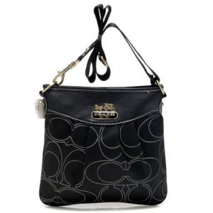 Coach Swingpack In Signature Medium Black Crossbody Bags AWZ