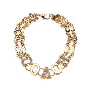 Coach Logo Monogram Gold Bracelets BZL