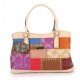 Coach Holiday Fashion Stud Medium Ivory Multi Satchels EBL