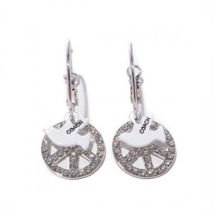 Coach Pigeon Logo Silver Earrings BIE