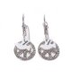 Coach Pigeon Logo Silver Earrings BIE