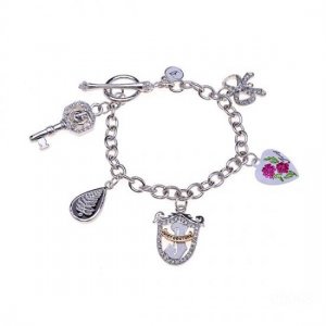 Coach Diamond Charm Silver Bracelets CXI