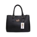 Coach In Saffiano Medium Black Satchels AVX