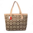 Coach Logo Monogram Medium Khaki Totes BJU