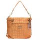 Coach Embossed Logo Medium Orange Shoulder Bags EHW