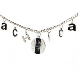 Coach Logo Float Silver Necklaces CYL