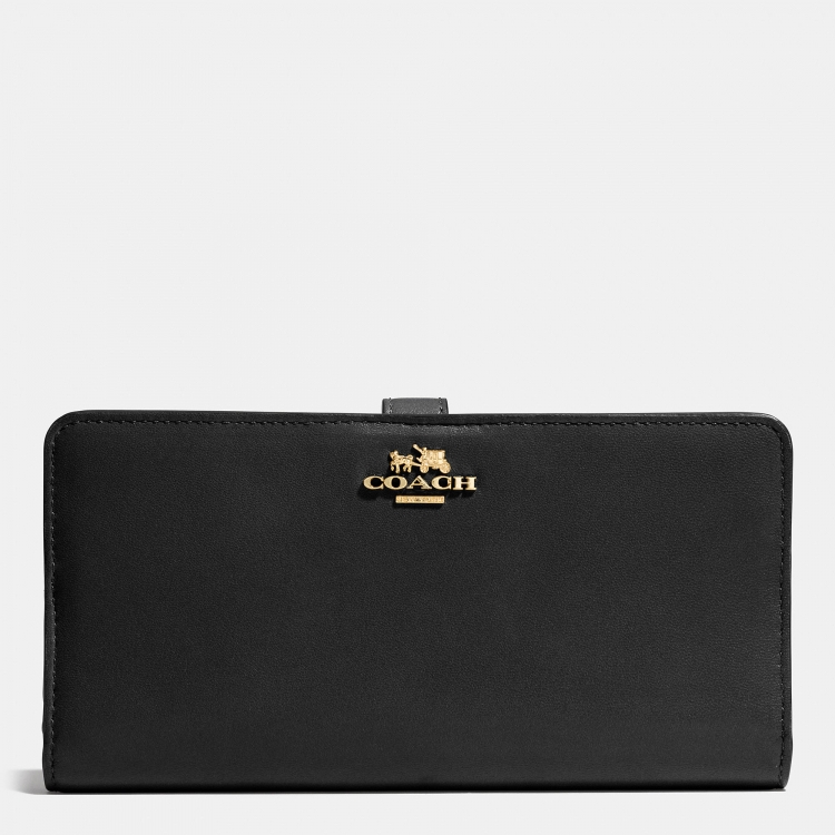 Coach Skinny Wallet In Leather Best Price - Click Image to Close