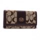 Coach Legacy Slim Envelope in Signature Large Coffee Wallets BLP