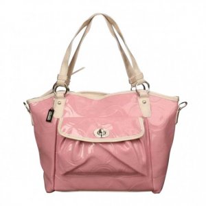 Coach Bleecker Riley Carryall Small Pink Satchels ECI