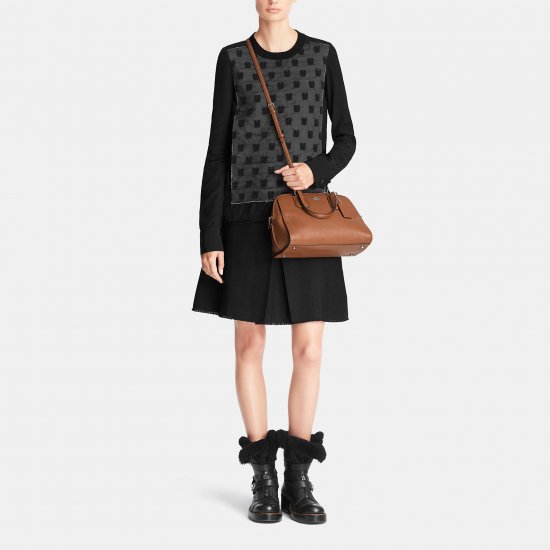 Genuine Leather Coach Nolita Satchel In Pebble Leather