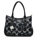 Coach Fashion Signature Medium Black Satchels BUB