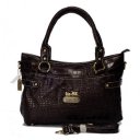 Coach In Embossed Medium Coffee Satchels BIX