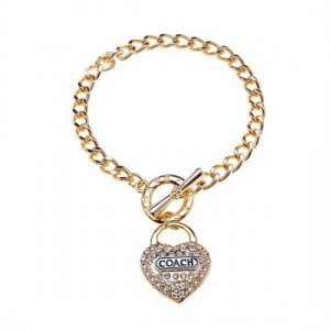 Coach Heart Logo Gold Bracelets BIH