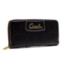 Coach Perforated Logo Large Coffee Wallets AXU