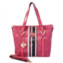 Coach Logo In Signature Medium Pink Totes BEU