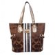 Coach In Signature Logo Medium Coffee Totes BFC