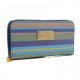 Coach Poppy Striped Large Blue Multi Wallets EVF